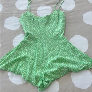 Zara Green Floral Romper